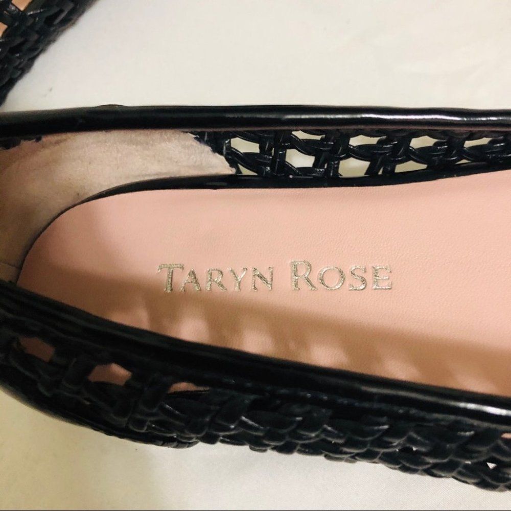 Taryn Rose Beatriz Woven Leather Black Flats Size 8.5 - Picture 11 of 15